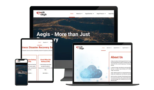 Aegis website portfolio image