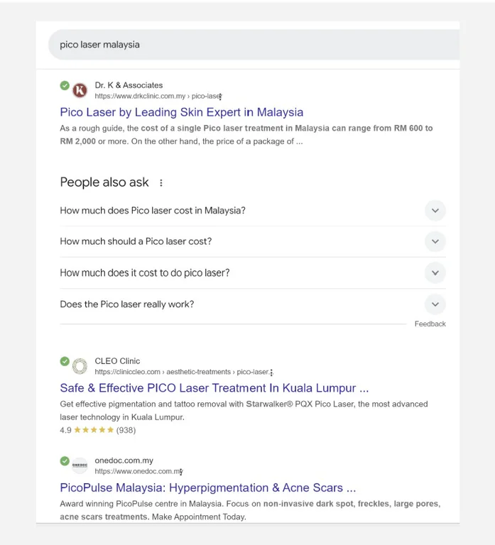 DR K Website SEO portfolio image 2