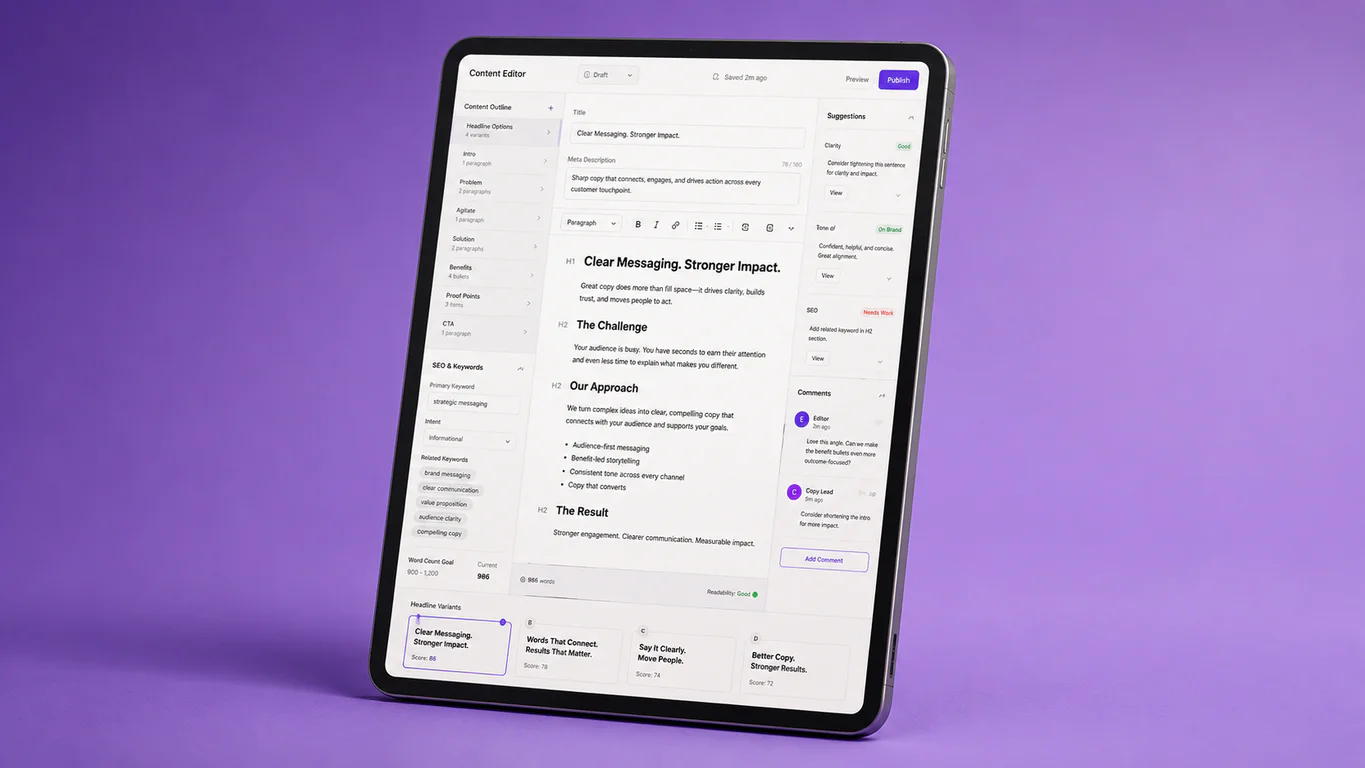 Copywriting service by Walk Production