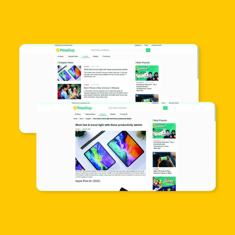 Priceshop portfolio image